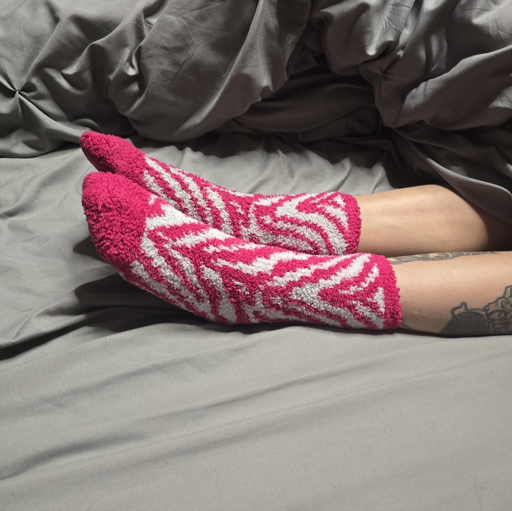 Pink Fuzzy Socks